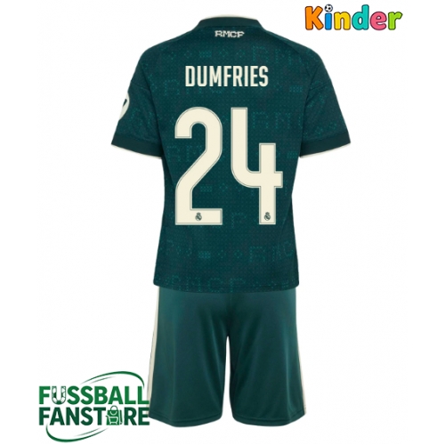 Real Madrid Denzel Dumfries #24 Replik Auswärtstrikot Kinder 2026-27 Kurzarm (+ Kurze Hosen)